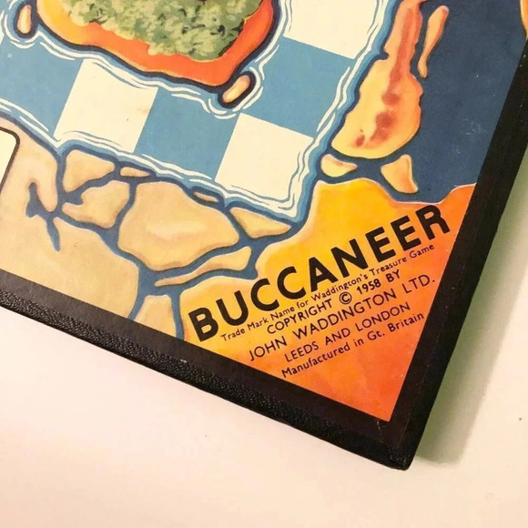 Vintage 1958 Waddingtons Buccaneer Board Game  Pirate Missing 1 Card - Picture 9 of 16
